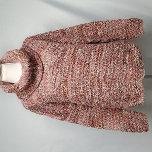 Anthropologie Elsamanda chunky knit turtleneck wool blend sweater size L